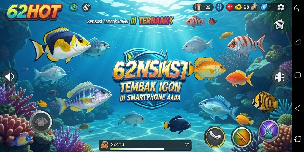 Gameplay seru dalam 62HOT dengan aksi menembak ikan yang mendebarkan.