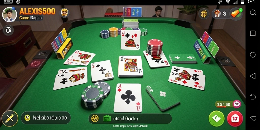 Tampilan gameplay seru ALEXIS500 dalam bermain Gaple.