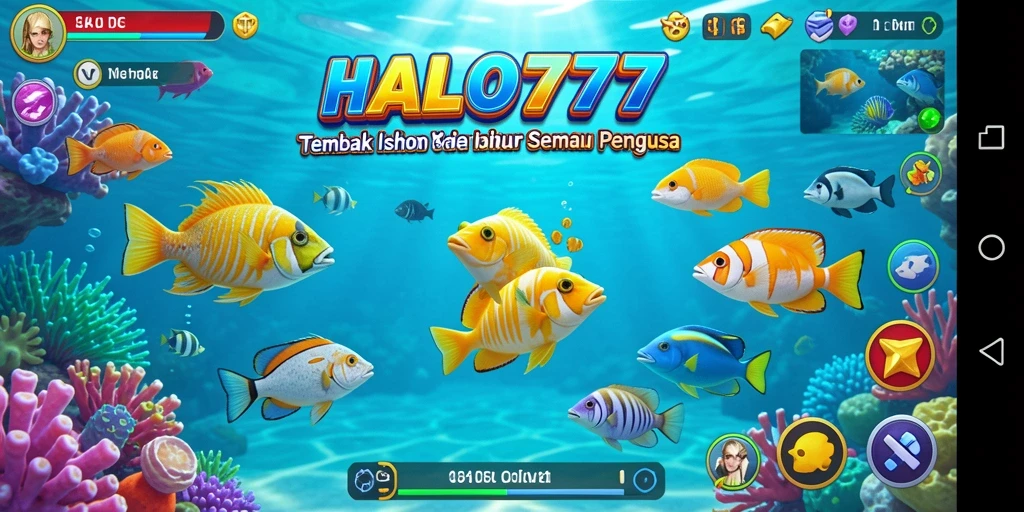 Screenshot HALO777 menampilkan aksi menembak ikan yang mendebarkan.
