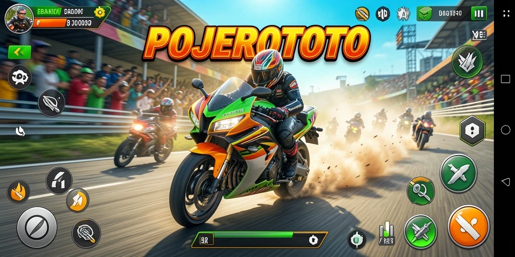 Tampilan menegangkan dari balapan motor di POJEROTOTO.