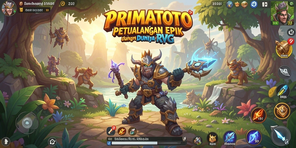 Tampilan gameplay seru PRIMATOTO yang penuh aksi RPG.