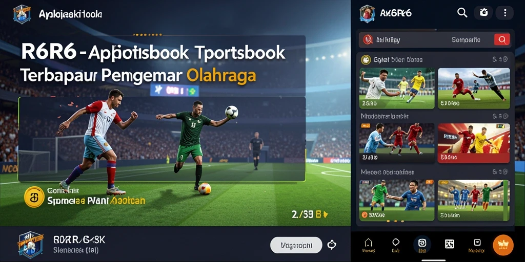Screenshot R6R6 menampilkan pengalaman taruhan olahraga seru.