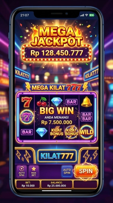 Tampilan layar utama aplikasi kilat777 yang sederhana dan informatif.